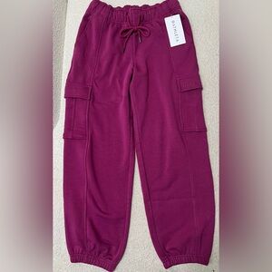 NWT Athleta Terry Mid Rise Cargo Jogger